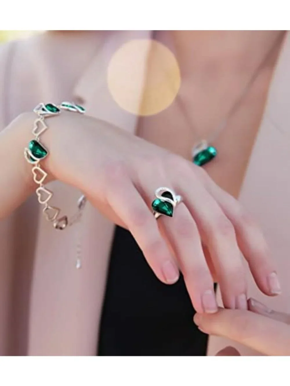 Adjustable Infinity Love Heart Ring with Birthstone Crystals - Healing Jewelry